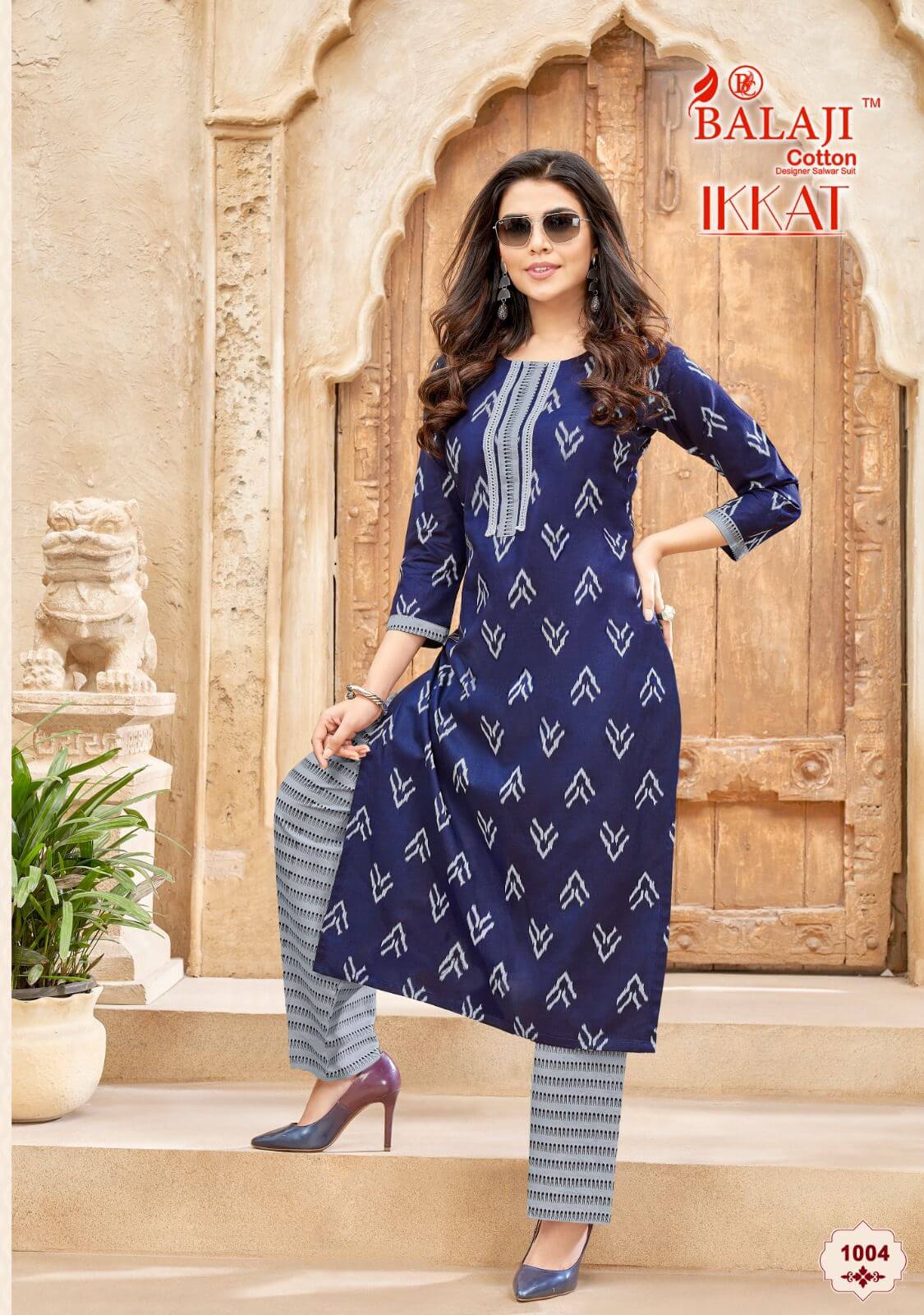 Balaji Cotton Ikkat Kurti with Bottom Catalog in Wholesale Price, Buy Balaji Cotton Ikkat Kurti with Bottom Full Catalog in Wholesale Price Online From Aarvee Creation