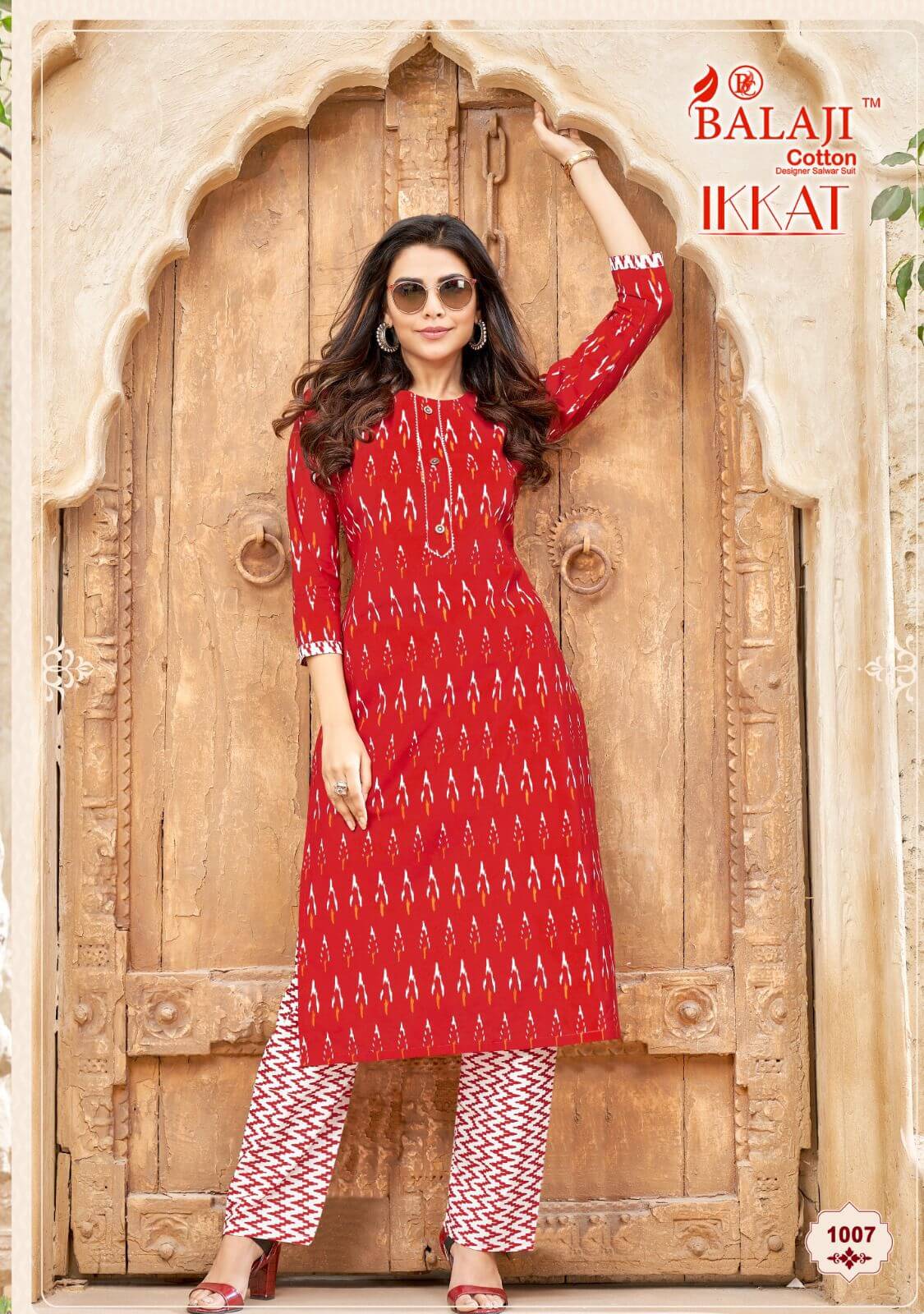 Balaji Cotton Ikkat Kurti with Bottom Catalog in Wholesale Price, Buy Balaji Cotton Ikkat Kurti with Bottom Full Catalog in Wholesale Price Online From Aarvee Creation