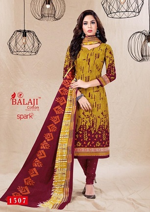 Balaji Cotton Spark Vol 13 Dress Materials Wholesale Catalogue. Balaji Cotton Launches New Catalog Of Cotton Print Dress Material. Buy 16 Designs Low Range Wholesale Dress Material Spark Vol 13 From Balaji Cotton. Purchase Cotton Dress Material From Wholesaler Of Cotton Printed Dress Materials.