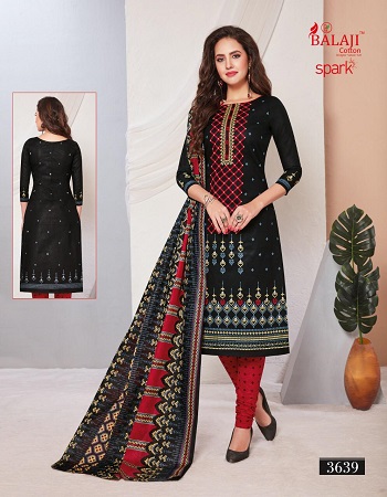 Balaji Cotton Spark Vol 14 Cotton Printed Dress Materials Wholesale Catalogue. Buy Cotton Unstitched Dress Material with cotton Dupatta and bottom at wholesale price online