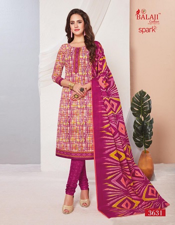 Balaji Cotton Spark Vol 14 Cotton Printed Dress Materials Wholesale Catalogue. Buy Cotton Unstitched Dress Material with cotton Dupatta and bottom at wholesale price online