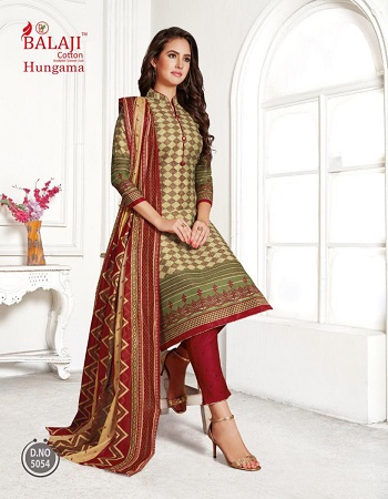 Cotton Dress Materials Wholesale Catalogue Hungama Volume 8 By Balaji Cotton.Order Bulk Dress Materials for Selling in retail Business of Ladies Dress Materials at lowest price