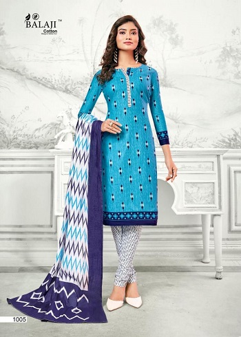 Ikkat Prime Volume 1 Cotton Dress Materials Wholesale Catalogue, Buy Cotton Ikkat Print Dressmaterials in bulk for retail business of Dresses with cotton Dupatta