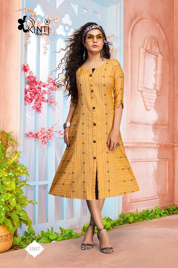 Blue Hills Kurtis Catalogue by Kinti Kurti Manufacturer, Buy Side Pocket Low Price Kurtis in Bulk For Retail Business of Kurtis 