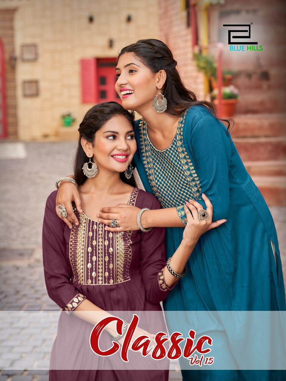 Blue Hills Classic vol 15 Nayra Cut Kurtis Catalog in Wholesale, Buy Blue Hills Classic vol 15 Nayra Cut Kurtis Full Catalog in Wholesale Price Online From Vadodara, Surat, Ahmedabad