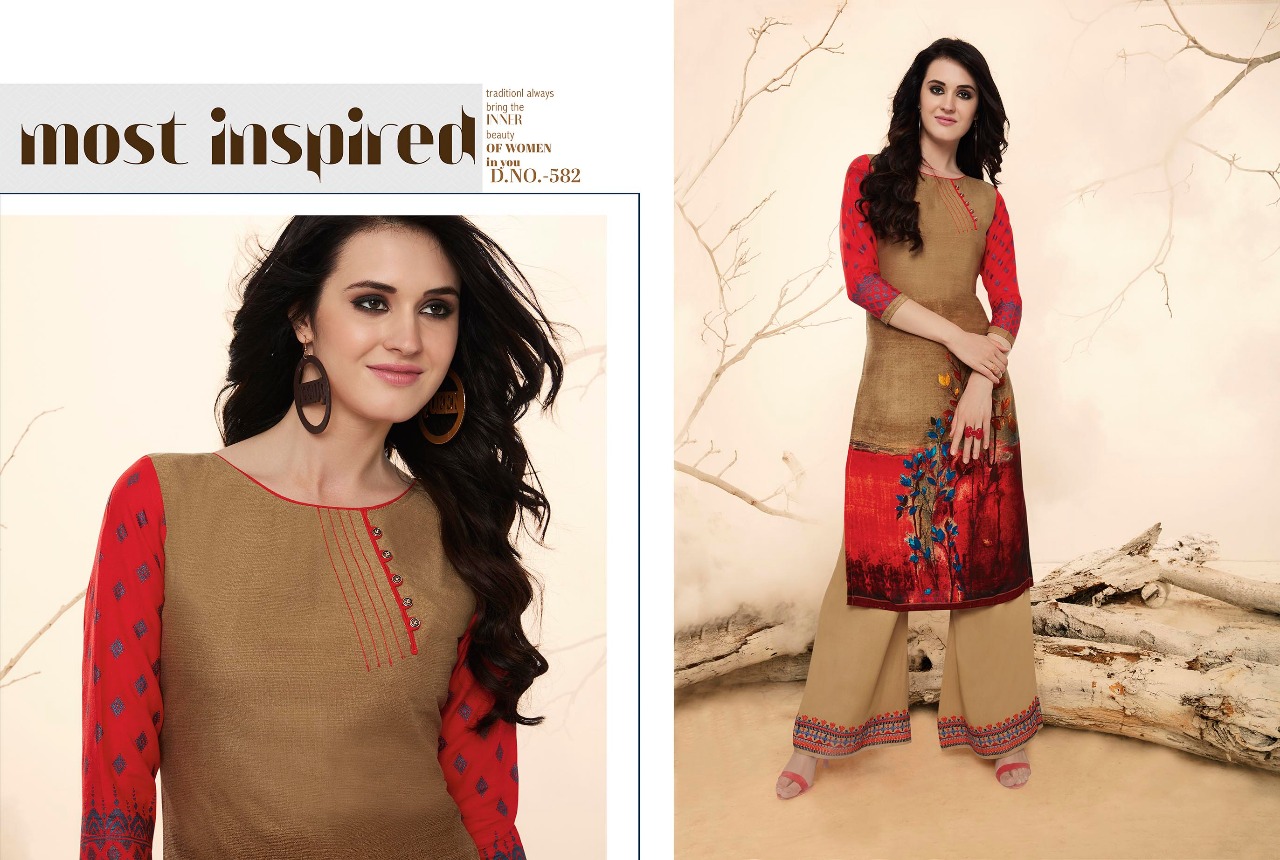 KAJREE CHAMBOR VOL 2 RAYON KURTIS WITH RAYON EMBROIDERED PLAZZO WHOLESALE CATALOG(Dispatch From 29th June)