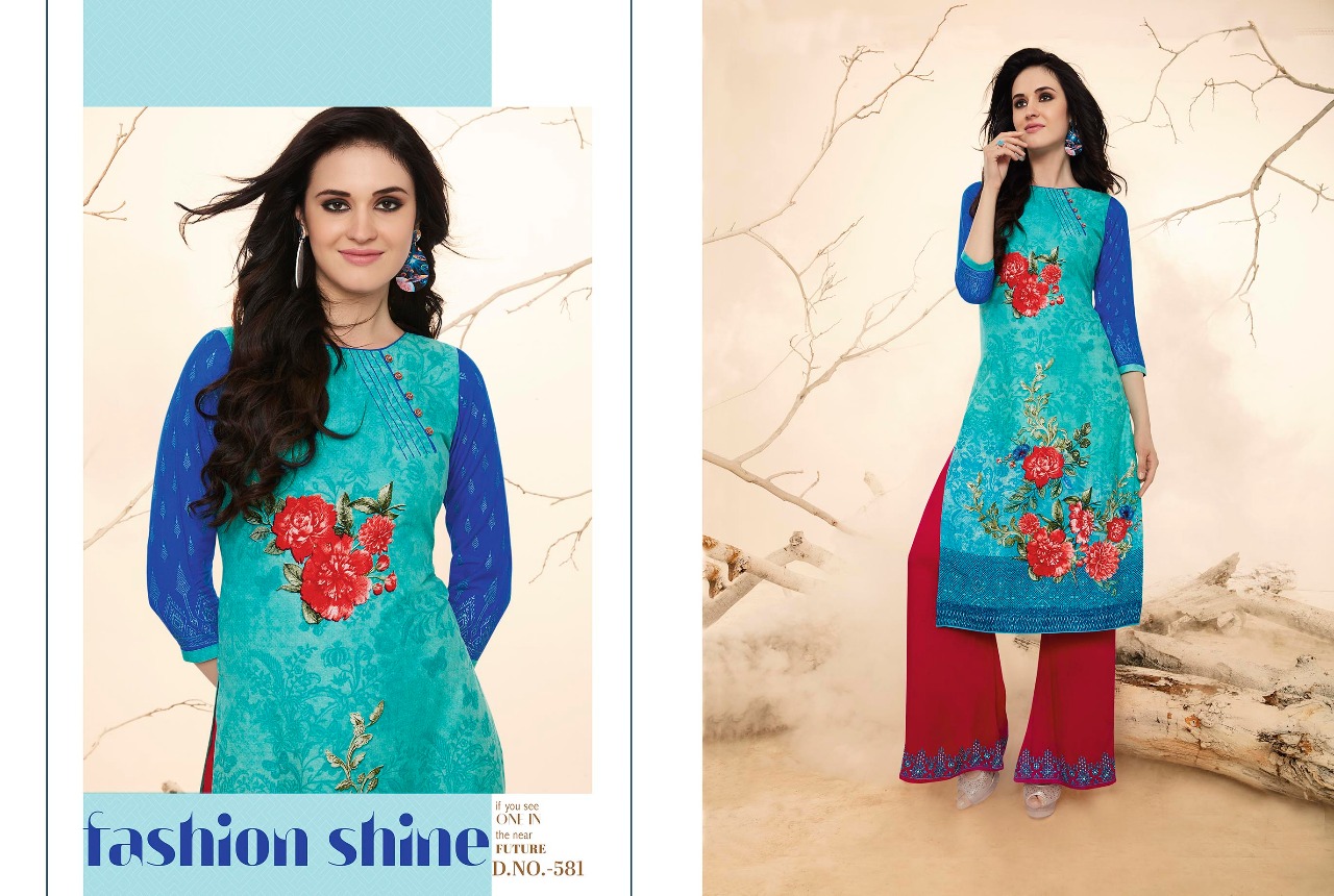 KAJREE CHAMBOR VOL 2 RAYON KURTIS WITH RAYON EMBROIDERED PLAZZO WHOLESALE CATALOG(Dispatch From 29th June)