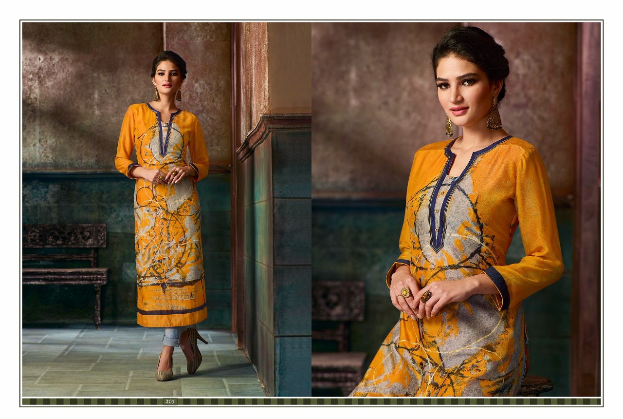 KAJARI CATALOG CHOCO FILLS FANCY PRINTED KURTIS WITH SHANTOON INNER dispatch from 16th nov.