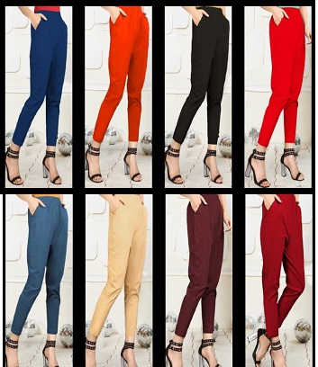 Inaya By Studio Libas Cigarettes 15 Stretchable Cotton Cigarette Pants  Collection