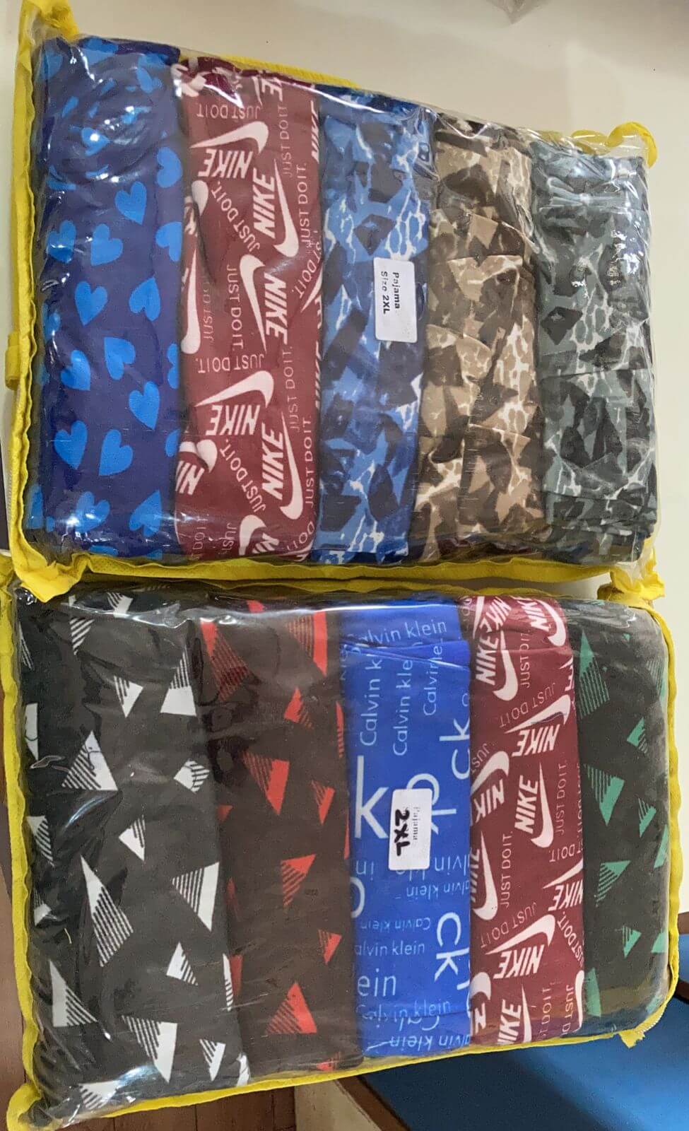 Cotton Hosiery Printed Ladies Payjamas five Prints Bunch