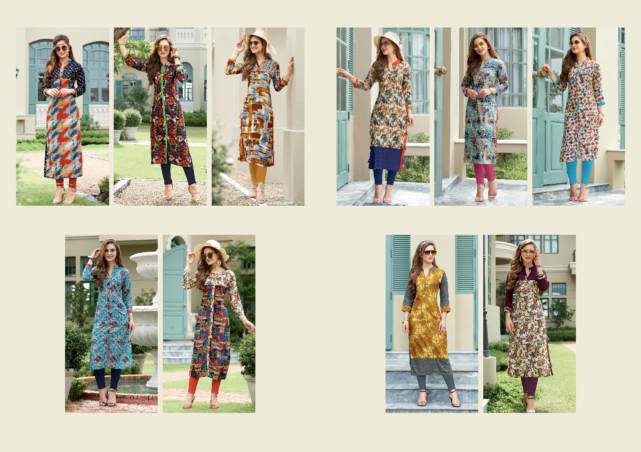 DIKSHA RICH BERRY PRINTED RAYON KURTI CATALOG(Dispatch From 17th Aug.18)