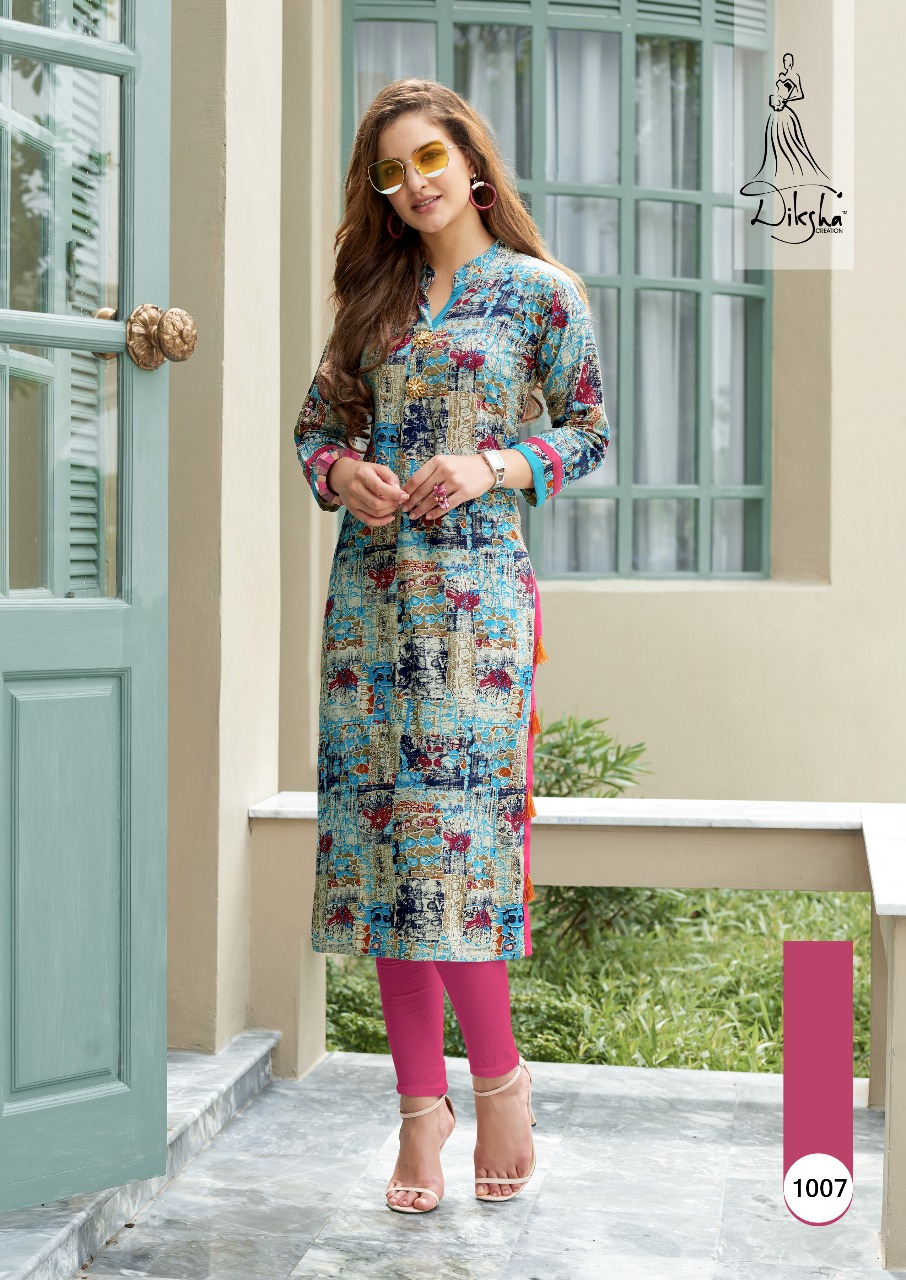 DIKSHA RICH BERRY PRINTED RAYON KURTI CATALOG(Dispatch From 17th Aug.18)