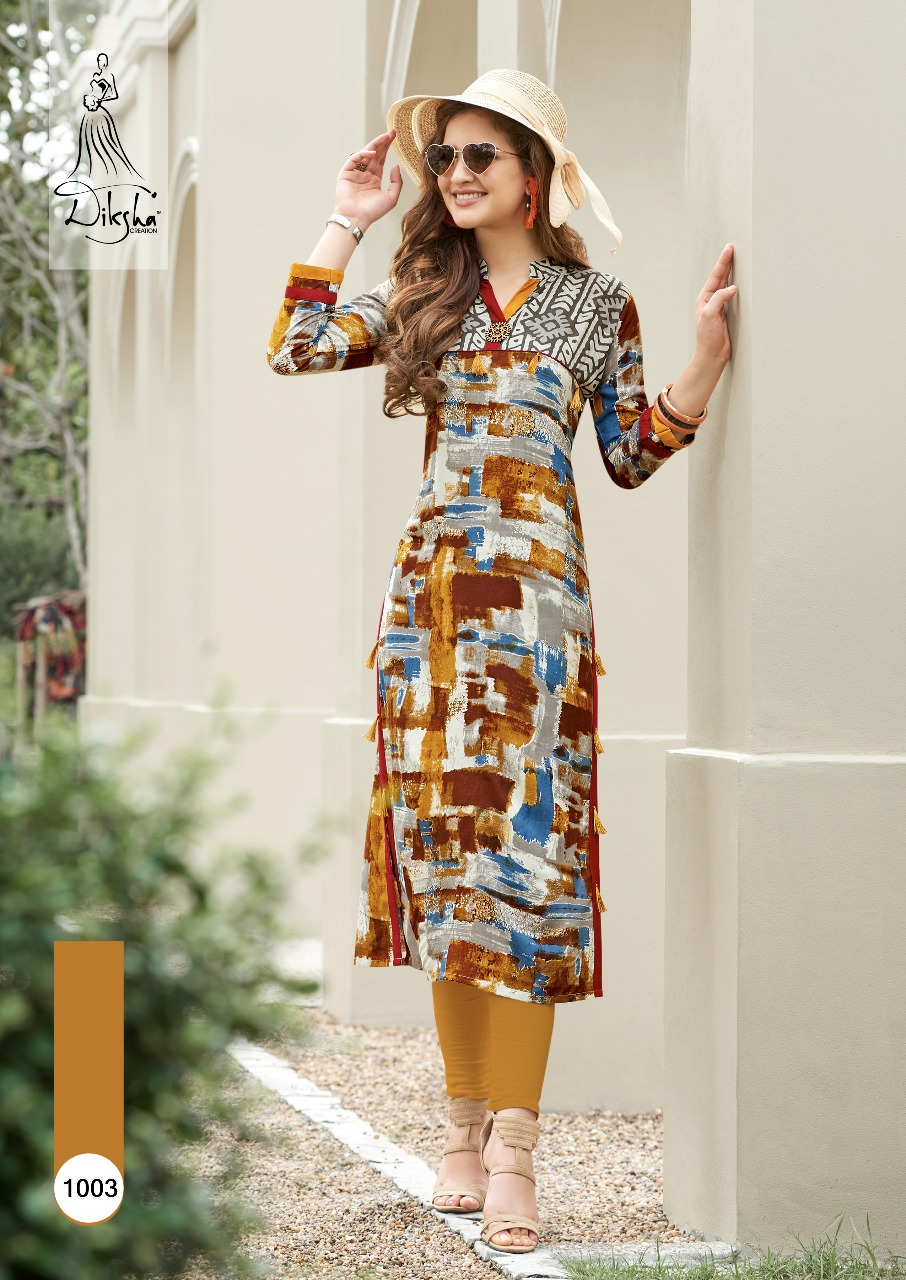 DIKSHA RICH BERRY PRINTED RAYON KURTI CATALOG(Dispatch From 17th Aug.18)