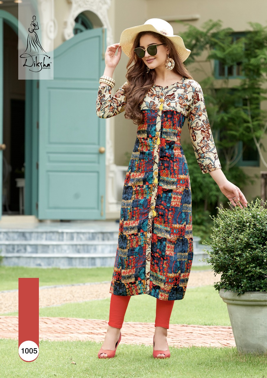 DIKSHA RICH BERRY PRINTED RAYON KURTI CATALOG(Dispatch From 17th Aug.18)