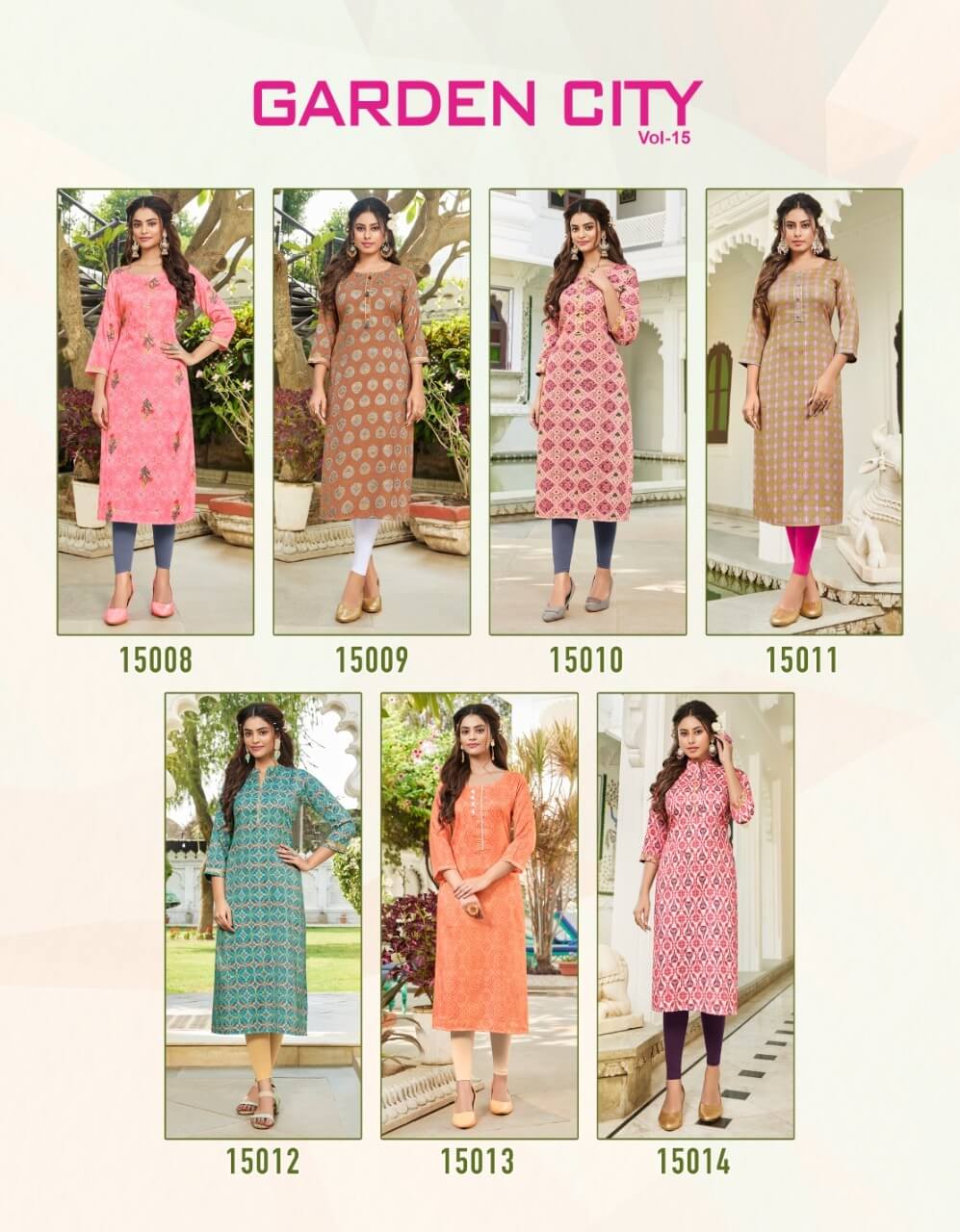 Diya Trends Gardencity vol 15 Rayon Kurtis Catalog in Wholesale, Buy Diya Trends Gardencity vol 15 Rayon Kurtis Catalogs in bulk and Wholesale rate Online From Aarvee Creation