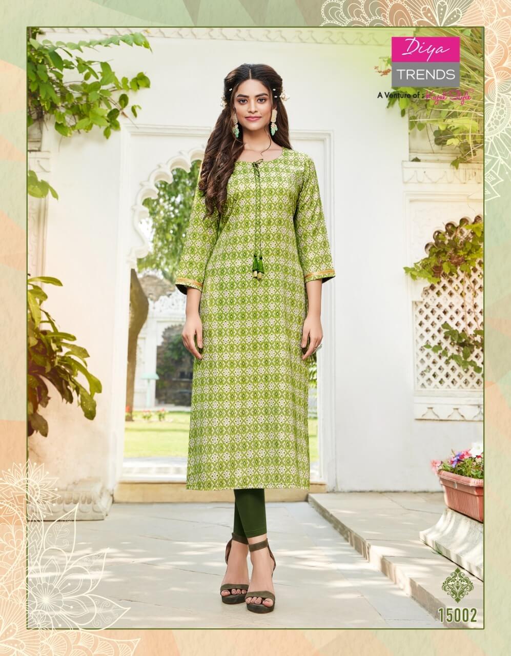 Diya Trends Gardencity vol 15 Rayon Kurtis Catalog in Wholesale, Buy Diya Trends Gardencity vol 15 Rayon Kurtis Catalogs in bulk and Wholesale rate Online From Aarvee Creation