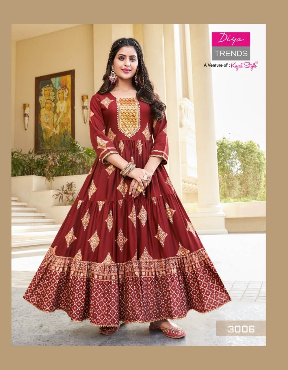 Diya Trends Groom Vol 3 Ladies Gowns Wholesale Catalog, Buy Groom vol 3 Full Catalog of Gowns at Wholesale Rate