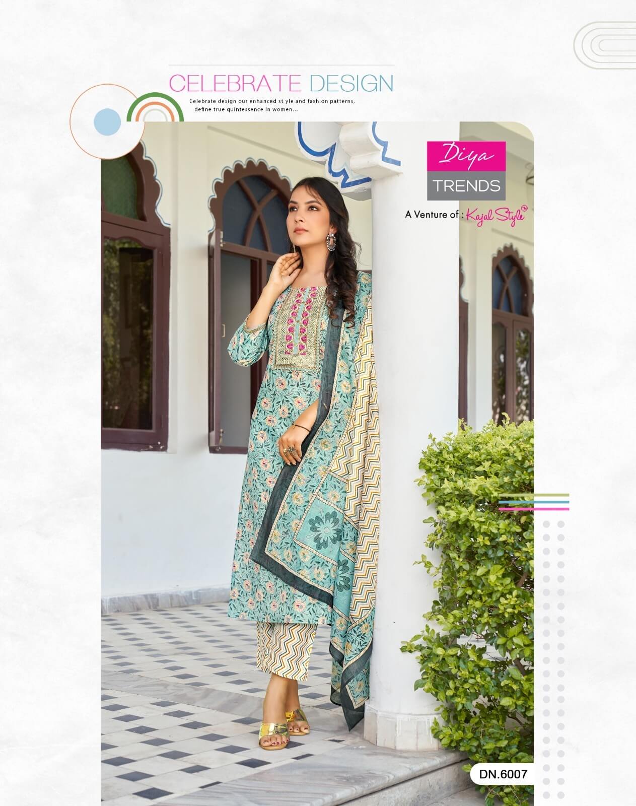 Diya Trends Odhani vol 6 Cotton Printed Kurti Pant Dupatta Set Catalog, Buy Diya Trends Odhani vol 6 Cotton Printed Kurti Pant Dupatta Set Full Catalog in Wholesale Rate Online From Aarvee Creation