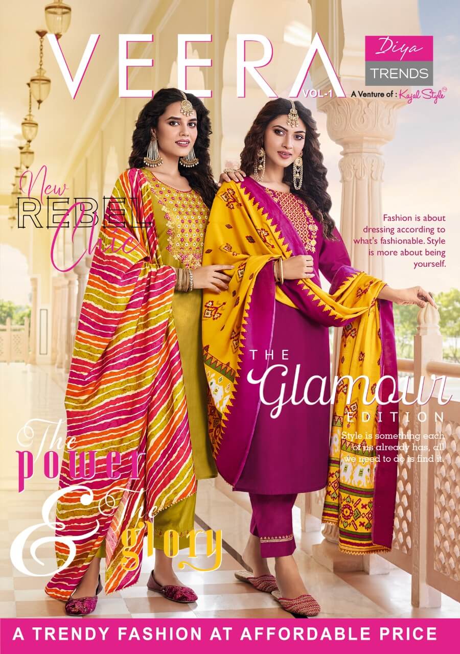 Diya Trends Veera vol 1 Top Bottom Dupatta Set Catalog in Wholesale, Buy Diya Trends Veera vol 1 Top Bottom Dupatta Set Full Catalog in Wholesale Price Online From Vadodara, Gujarat