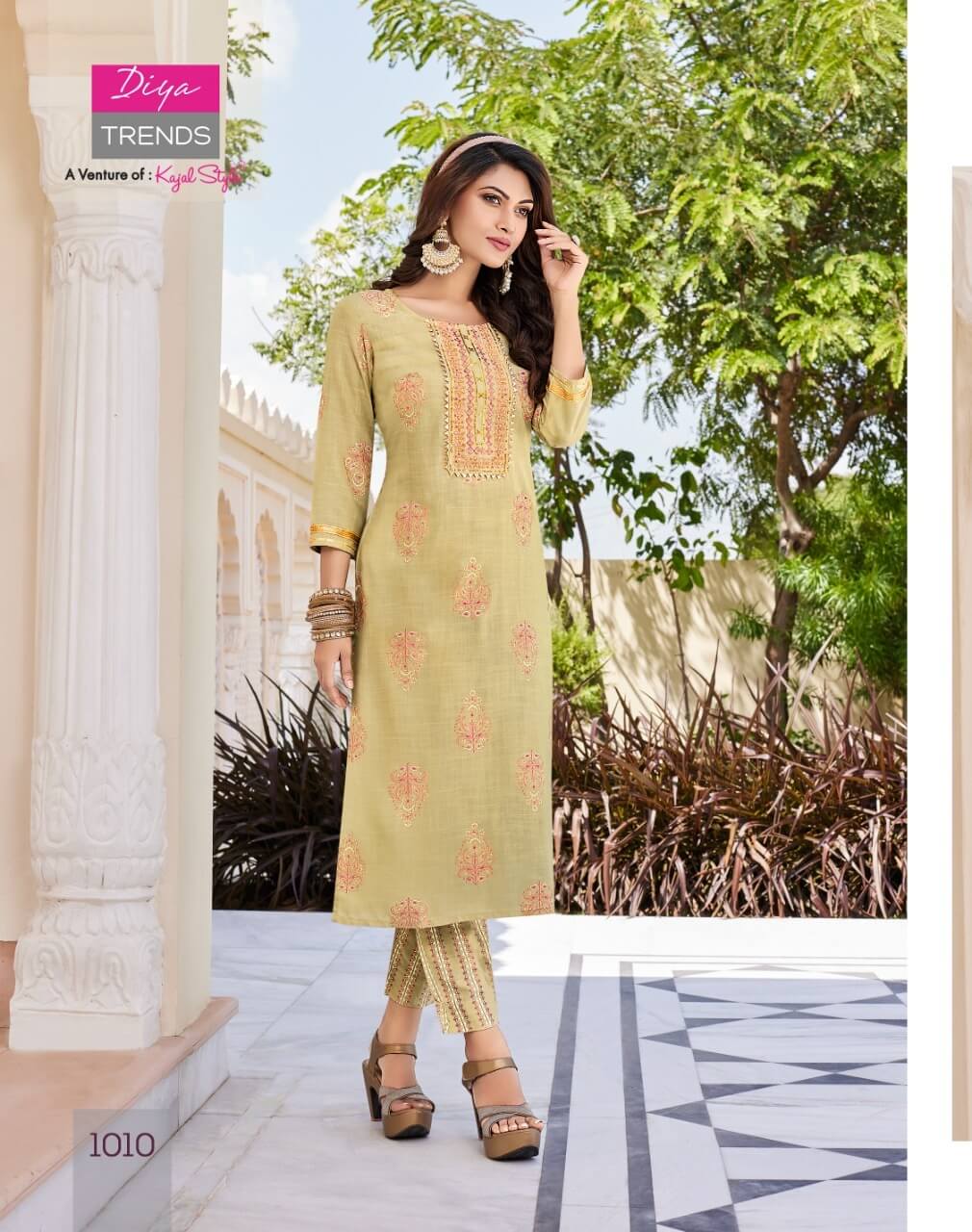 Diya Trends Zoori vol 1 Kurti with Pant Catalog in Wholesale, Buy Diya Trends Zoori vol 1 Kurti with Pant Full Catalog in Wholesale Price Online From Vadodara, Surat, Gujarat,Only 5XL Available 