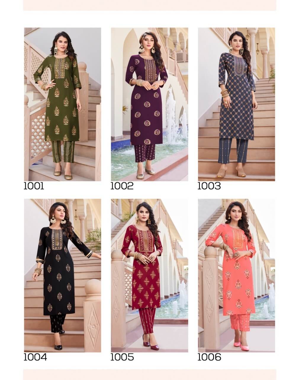 Diya Trends Zoori vol 1 Kurti with Pant Catalog in Wholesale, Buy Diya Trends Zoori vol 1 Kurti with Pant Full Catalog in Wholesale Price Online From Vadodara, Surat, Gujarat,Only 5XL Available 