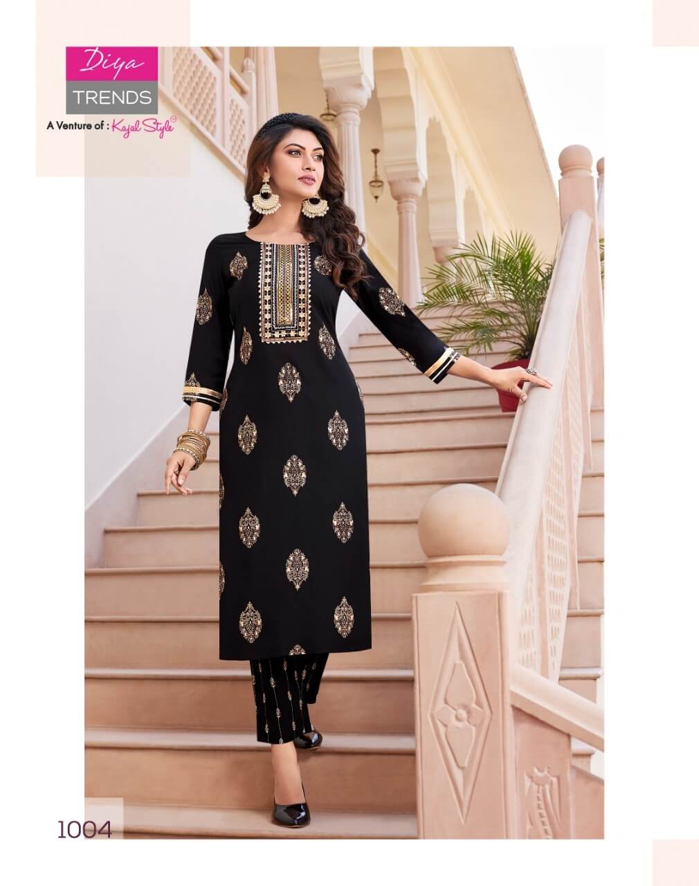 Diya Trends Zoori vol 1 Kurti with Pant Catalog in Wholesale, Buy Diya Trends Zoori vol 1 Kurti with Pant Full Catalog in Wholesale Price Online From Vadodara, Surat, Gujarat,Only 5XL Available 