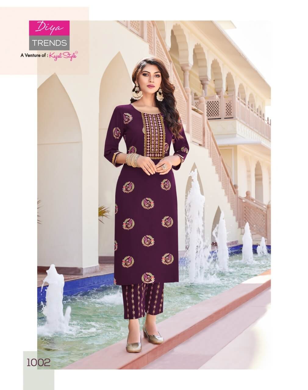 Diya Trends Zoori vol 1 Kurti with Pant Catalog in Wholesale, Buy Diya Trends Zoori vol 1 Kurti with Pant Full Catalog in Wholesale Price Online From Vadodara, Surat, Gujarat,Only 5XL Available 