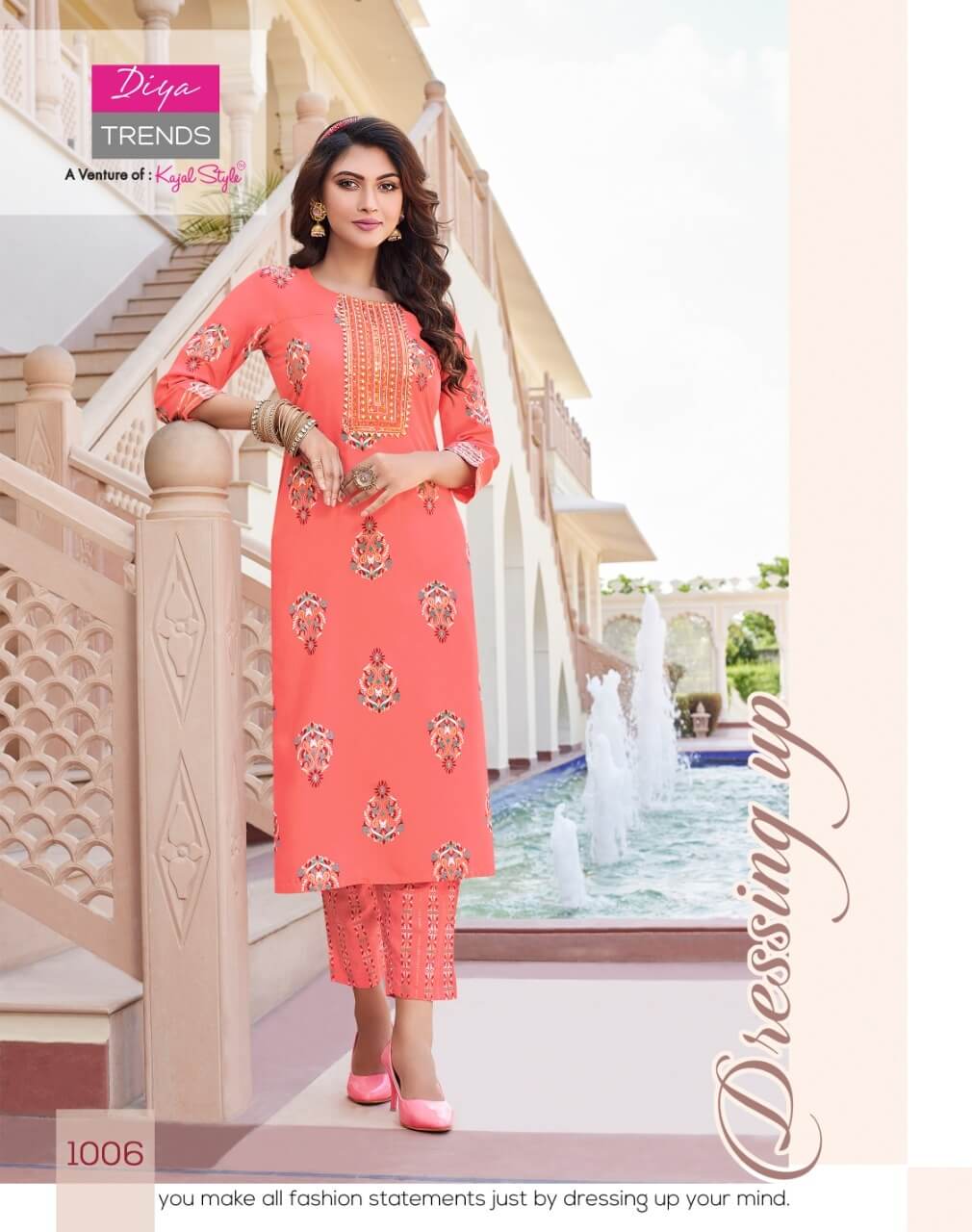 Diya Trends Zoori vol 1 Kurti with Pant Catalog in Wholesale, Buy Diya Trends Zoori vol 1 Kurti with Pant Full Catalog in Wholesale Price Online From Vadodara, Surat, Gujarat,Only 5XL Available 