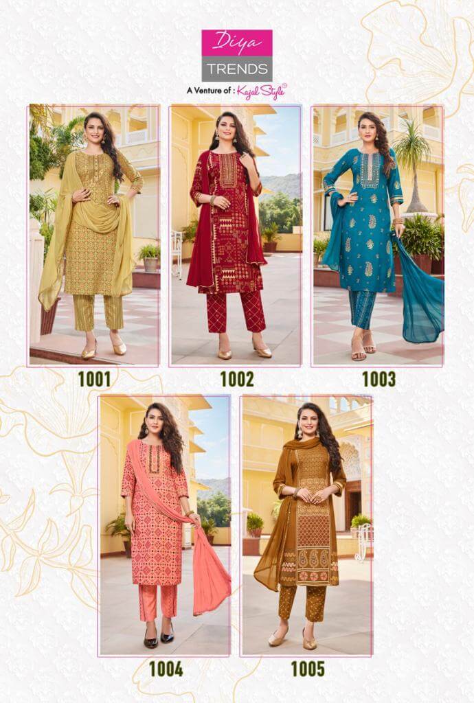 Diya Trends Zubeda vol 1 Top Bottom Dupatta Set Catalog in Wholesale, Buy Diya Trends Zubeda vol 1 Top Bottom Dupatta Set Full Catalog in Wholesale Price Online From Vadodara