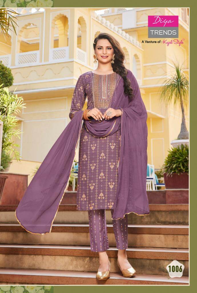 Diya Trends Zubeda vol 1 Top Bottom Dupatta Set Catalog in Wholesale, Buy Diya Trends Zubeda vol 1 Top Bottom Dupatta Set Full Catalog in Wholesale Price Online From Vadodara