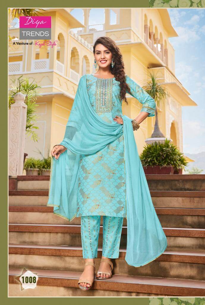 Diya Trends Zubeda vol 1 Top Bottom Dupatta Set Catalog in Wholesale, Buy Diya Trends Zubeda vol 1 Top Bottom Dupatta Set Full Catalog in Wholesale Price Online From Vadodara