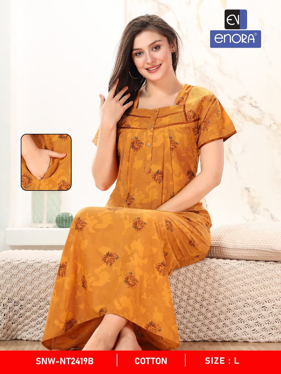 Cotton Printed Nighty Catalog At Wholesale Price Surat Ahmedabad