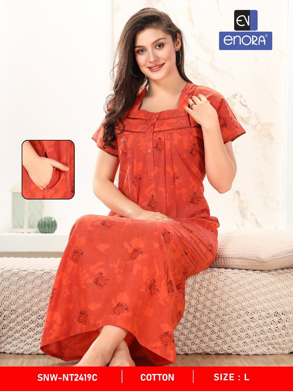 Cotton Printed Nighty Catalog At Wholesale Price Surat Ahmedabad