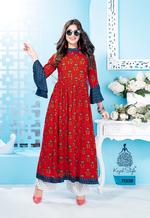 Kajal Style Fashion Galleria Vol 7 Long Designer Kurtis Catalog