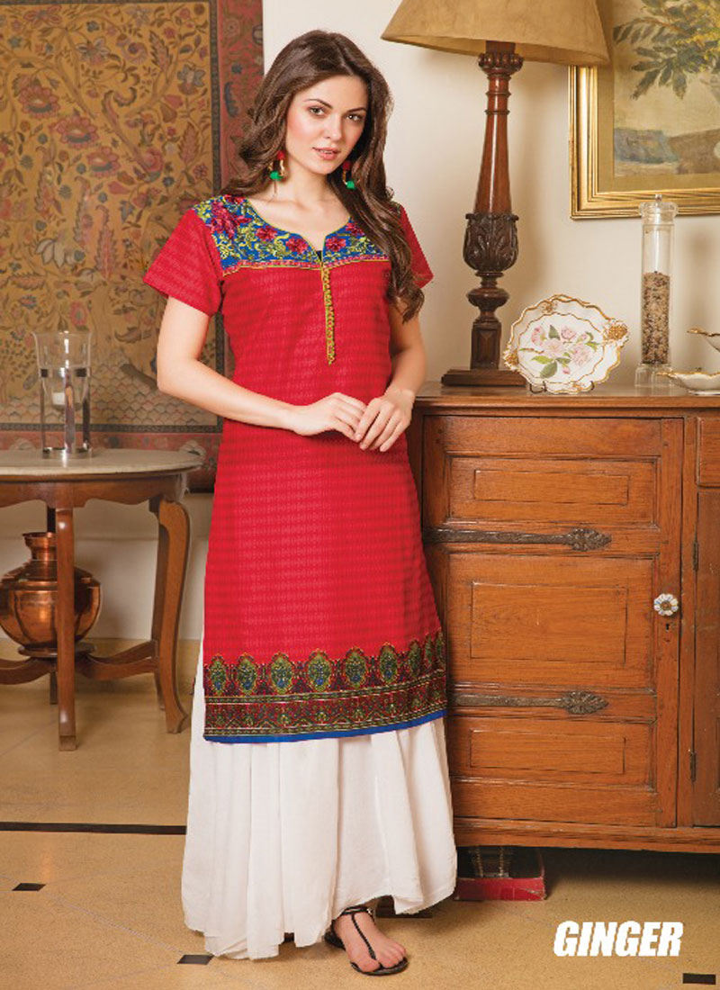 NEW STYLE BEAUTIFUL EMBROIDERED STRAIGHT PARTERN KURTIS