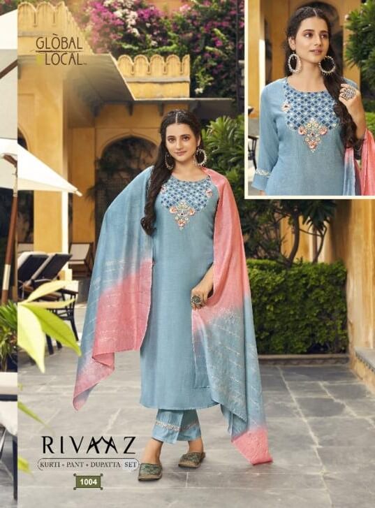 Global Local Rivaaz Top Bottom Dupatta Wholesale Catalog, Buy Full Catalog of Global Local Rivaaz Top Bottom Dupatta in Wholesale Price Online