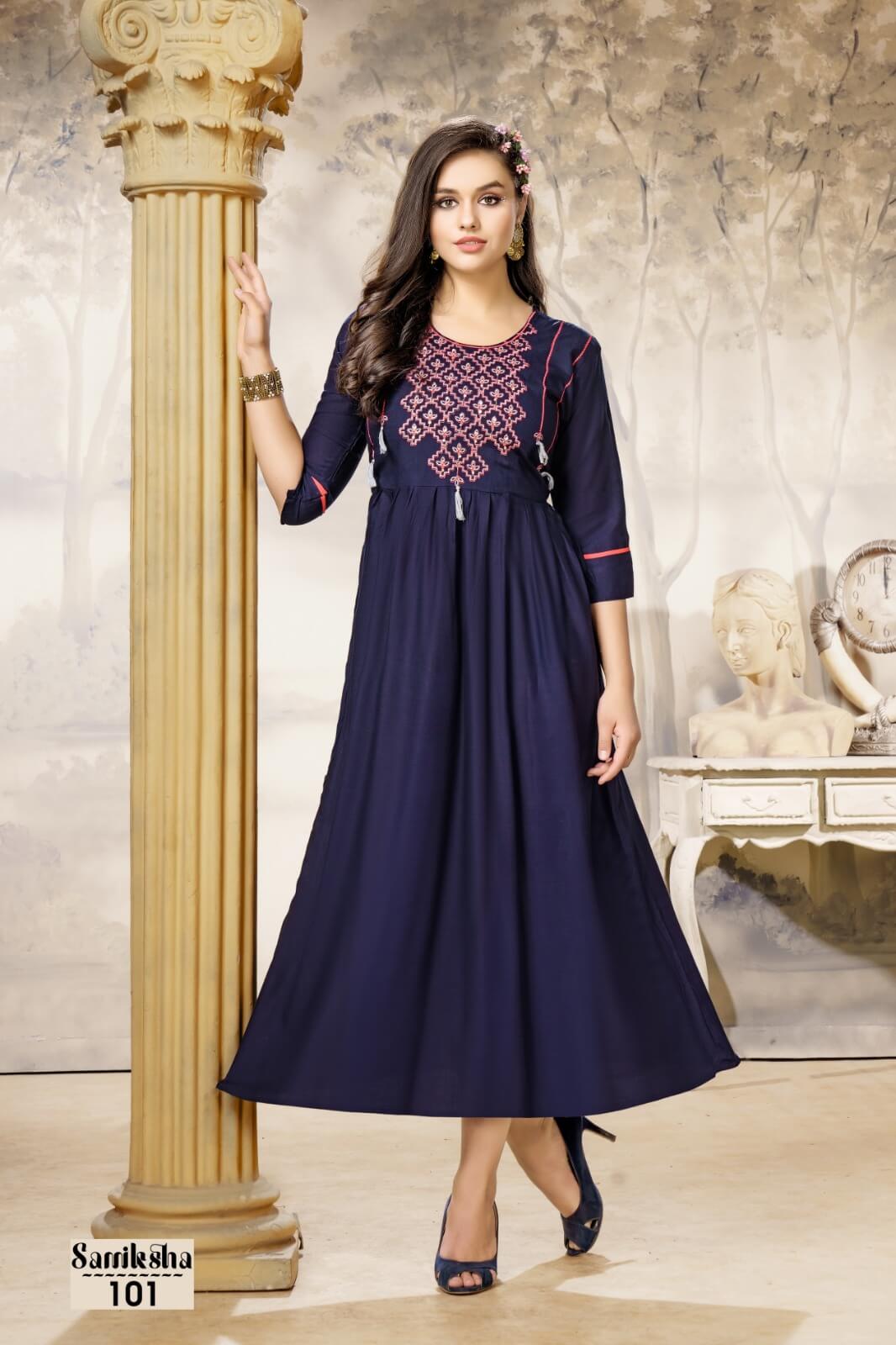 Hirwa Samiksha Gown Style Kurtis Catalog in Wholesale Price, Buy Hirwa Samiksha Gown Style Kurtis Full Catalog in Wholesale Price Online From Aarvee Creation
