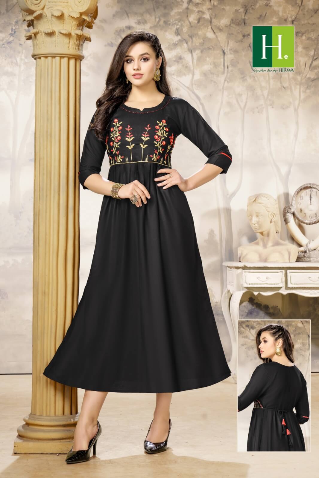 Hirwa Samiksha Gown Style Kurtis Catalog in Wholesale Price, Buy Hirwa Samiksha Gown Style Kurtis Full Catalog in Wholesale Price Online From Aarvee Creation
