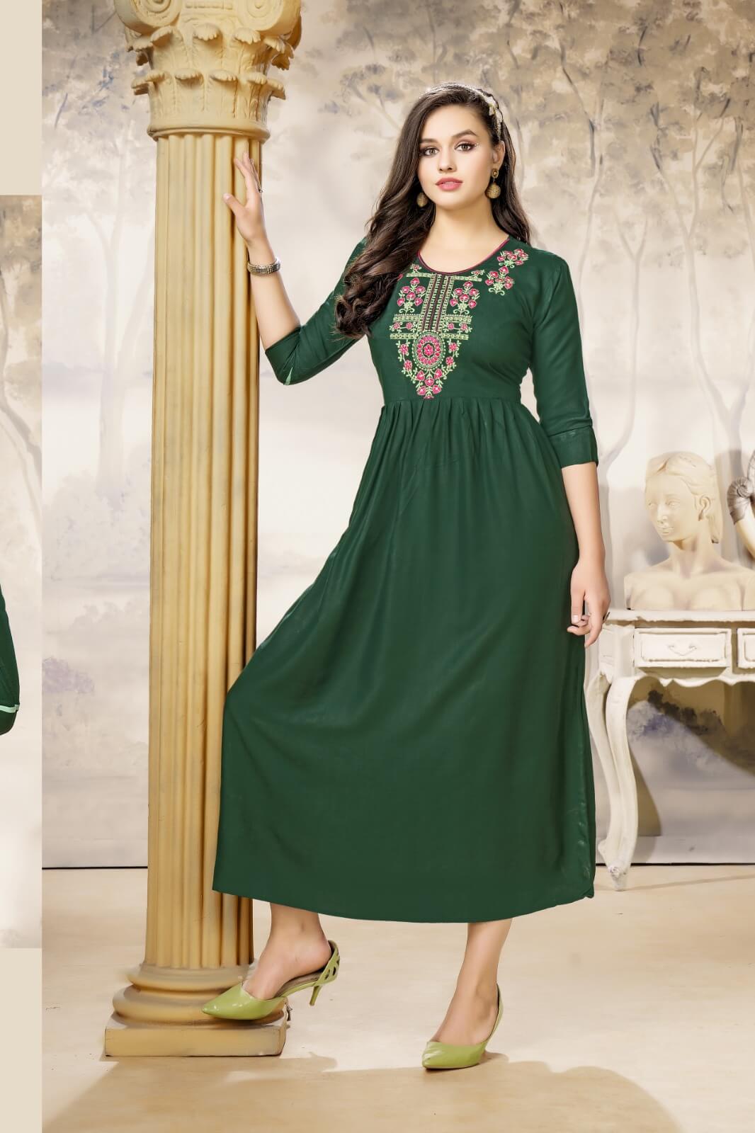 Hirwa Samiksha Gown Style Kurtis Catalog in Wholesale Price, Buy Hirwa Samiksha Gown Style Kurtis Full Catalog in Wholesale Price Online From Aarvee Creation
