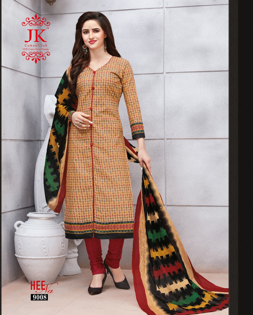 JK COTTON CLUB PRINTED DRESS MATERIAL 16 PIECE WHOLESALE CATALOG