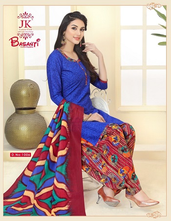 JK Cotton Basanti Vol 1 Wholesale Dress Material Catalog Jetpur Online Best Rate