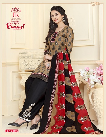 JK Cotton Basanti Vol 1 Wholesale Dress Material Catalog Jetpur Online Best Rate