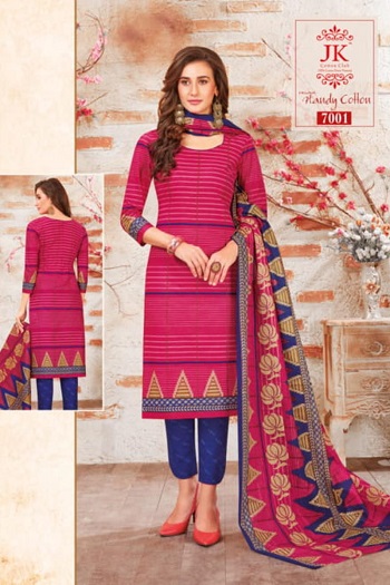 JK Handy Cotton Vol 7 Cotton Dress Materials Wholesale Catalogue. Purchase Cotton Dress Materials for Business online