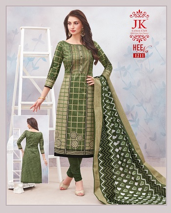 JK Heena Vol 12 Cotton Dress Material Wholesale Catalog