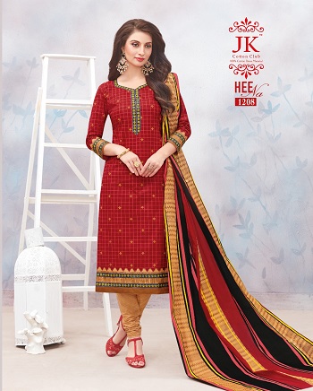 JK Heena Vol 12 Cotton Dress Material Wholesale Catalog