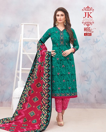 JK Heena Vol 12 Cotton Dress Material Wholesale Catalog