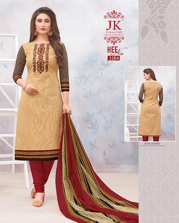 JK Heena Vol 12 Cotton Dress Material Wholesale Catalog