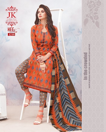 JK Heena Vol 12 Cotton Dress Material Wholesale Catalog