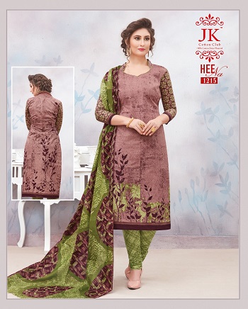 JK Heena Vol 12 Cotton Dress Material Wholesale Catalog