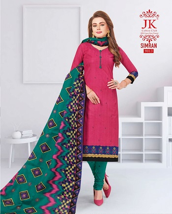 JK Simran Cotton Printed Dress Materials Wholesale Catalogue. Purchase Cotton Dress Materials in bulk at wholesale price online from Gujarat Textile Market